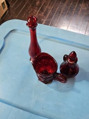 Avon Cape Cod Collection, Creamer, Cruet And A Decanter